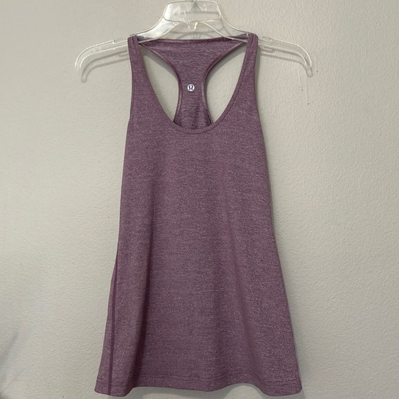 lululemon athletica Tops - LULULEMON ATHLETICA COOL RACERBACK HEATHERED PURPLE TANK TOP